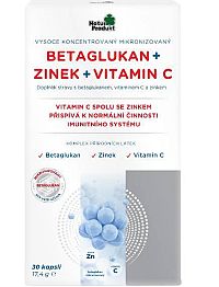 Naturprodukt betaglukan + zinek + vitamin C 30 kapsúl