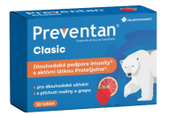 NEURAXPHARM Preventan Clasic s príchuťou maliny a grepu 30 tabliet