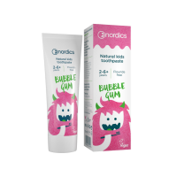 Nordics Detská prírodná Zubná pasta Bubble Gum 50 ml