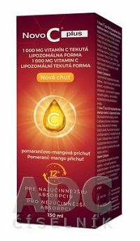 Novo C plus Lipozomálny tekutý vitamín 1000 mg, pomarančovo-mangová príchuť 150 ml