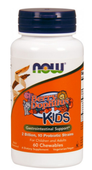 NOW BerryDophilus Kids probiotiká pre deti 60 žuvacích pastiliek