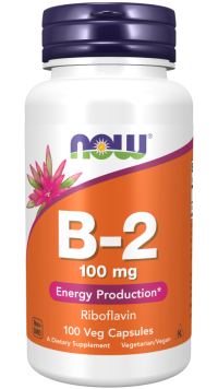 Now Foods Vitamín B-2 100 mg 100 kapsúl