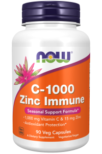 Now Foods Vitamín C 1000 + Zinok 15 mg 90 kapsúl