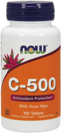 Now Foods Vitamín C 500 mg s Šípkem 100 tabliet