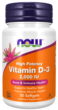 Now Foods Vitamín D3 2000 IU 120 mäkkých kapsúl