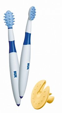 NUK + MASÁŽNA KEFKA sada zubných kefiek na učenie