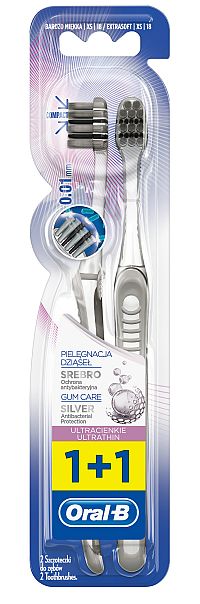Oral-B Ultra Thin Silver Extra Soft XS DUO zubná kefka 2 ks