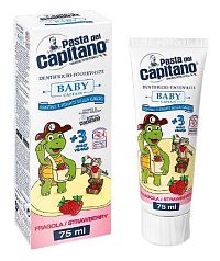 Pasta del Capitano Baby 3+ jahodová detská zubná pasta 75 ml