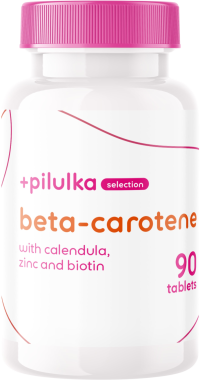 Pilulka Selection Beta-karotén s nechtíkom + zinkom a biotínom 90 tabliet