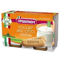 Plasmon Dezert jogurt a sušienka 2x120 g