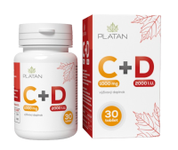 Platan Vitamín C+D 30 tabliet