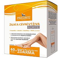 Priessnitz Žilná a cievna výživa Forte 60 kapsúl + Gél na žily a cievy DE LUXE 125 ml 1 set