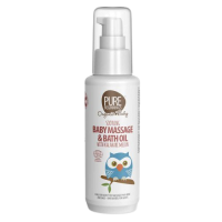 Pure Beginnings Upokojujúci detský masážny a kúpeľový olej s Kalahari melónom BIO 100 ml