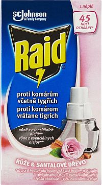 Raid Elektrický odparovač - náhradná náplň, ruže & santalové drevo 27 ml