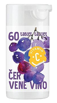 RAPETO Vitamín C 200 mg príchuť červené víno 60 tabliet