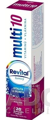 Revital multi 10 vitamínov malina 20 šumivých tabliet