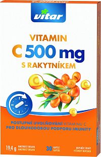 Revital PREMIUM VITAMIN C 500 mg S RAKYTNÍKOM 30 kapsúl