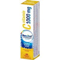 Revital Vitamín C 1000 mg s príchuťou citrón 20 šumivých tabliet