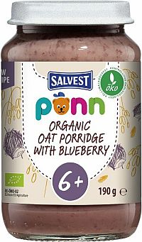 Salvest Põnn BIO Čučoriedky s ovsenými vločkami 190g