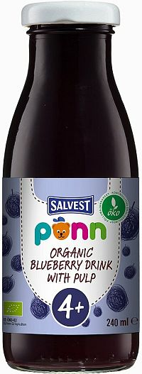 SALVEST Põnn Čučoriedková šťava s dužinou od 4.mesiaca BIO 240 ml