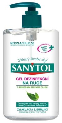 Sanytol dezinfekčný gél na ruky so zeleným čajom 250 ml