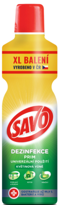 Savo Prim tekutý čistiaci a dezinfekčný prostriedok Vôňa kvetín 1,2 l