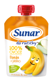 Sunar Do ručičky Banán a jablko 100 % ovocia 100 g