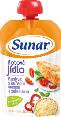 Sunar Hotové jedlo Kuskus s kuracím mäsom a zeleninou 6+ 120 g