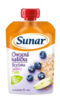 Sunar kašička čučoriedka jablko ovos 12 x 120 g