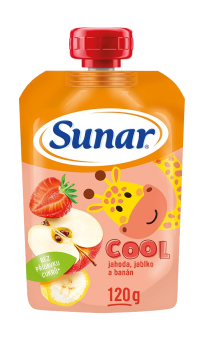 Sunárek COOL ovocie jahoda Banán jablko 12+ 120 g