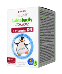 Swiss Imunit Laktobacily Junior + vitamín D3 36 tabliet