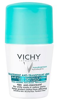 Vichy 48hodinový guľôčkový antiperspirant proti bielym a žltým škvrnám 50 ml