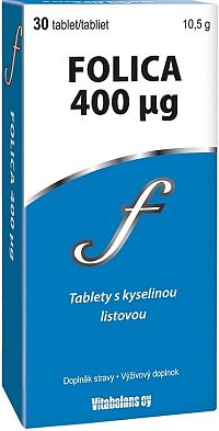 Vitabalans Folica 300ug-kyselina listová 30 tabliet