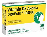 Vitamín D3 Axonia OROFAST 1000IU orodisp 30 tabliet
