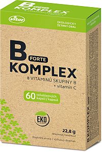 Vitar B-KOMPLEX FORTE + vitamín C 60 kapsúl