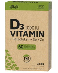 VITAR EKO Vitamin D3 1000IU+betaglukan 60 kapsúl