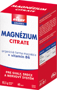 VITAR MAGNÉZIUM CITRATE + vitamín B6 tabliet 60 ks