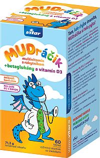 Vitar MUDráčik multivitamín s rakytníkom príchuť lesná zmes 60 kapsúl
