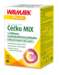 Walmark Céčko MIX vitamín C 100 mg pomaranč+višňa 90 tabliet