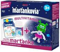 Walmark Marťankovia Multivitamín Promo 2022 tabliet GUMMY jeseň zima 50 ks + tabliet cmúľacie s Imunactivom 50 ks + darček plyšová hračka, 1 set