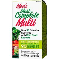 Webber Naturals Najkompletnejší multivitamín pre mužov 90 kapsúl