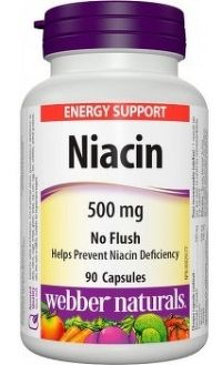 Webber Naturals Niacín 500 mg Vitamín B3 90 tabliet