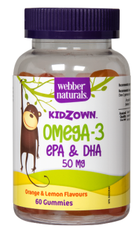 Webber Naturals Omega 3 kids 50 mg 60 žuvacích tabliet