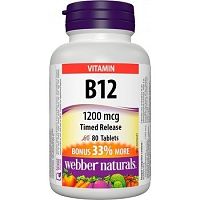 Webber Naturals Vitamín B12 1200 mcg 80 tabliet