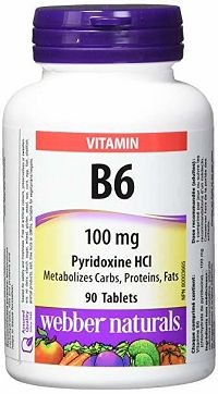 Webber Naturals Vitamín B6 100 mg 90 tabliet