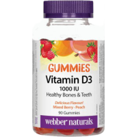 Webber Naturals Vitamín D3 GUMMIES 1000IU 90 ks