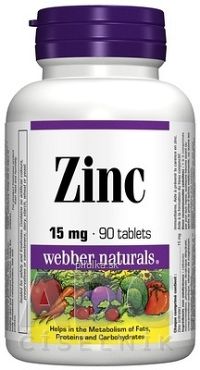 Webber Naturals Zinok 15 mg 90 tabliet glukonát