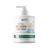 Woodenspoon Detský sprchový gél a šampón na vlasy 2v1 bez parfumácie 300 ml