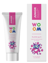 Woom Detská zubná pasta Junior Bubble Gum 50 ml