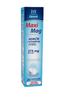 Zdrovit MaxMag Hořčík 375 mg+B6 šumivé tabliet eff.20